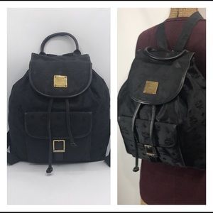 Authentic MCM Vintage Black Canvas Medium Backpack